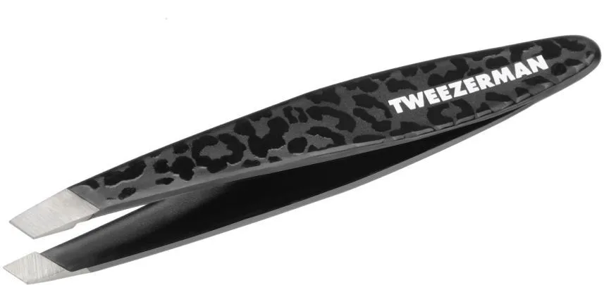 Tweezerman Mini Slant Black Leopard