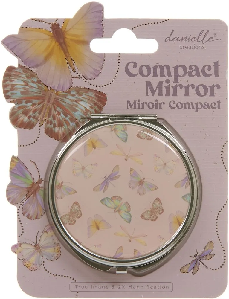Danielle Compact Mirror Butterfly