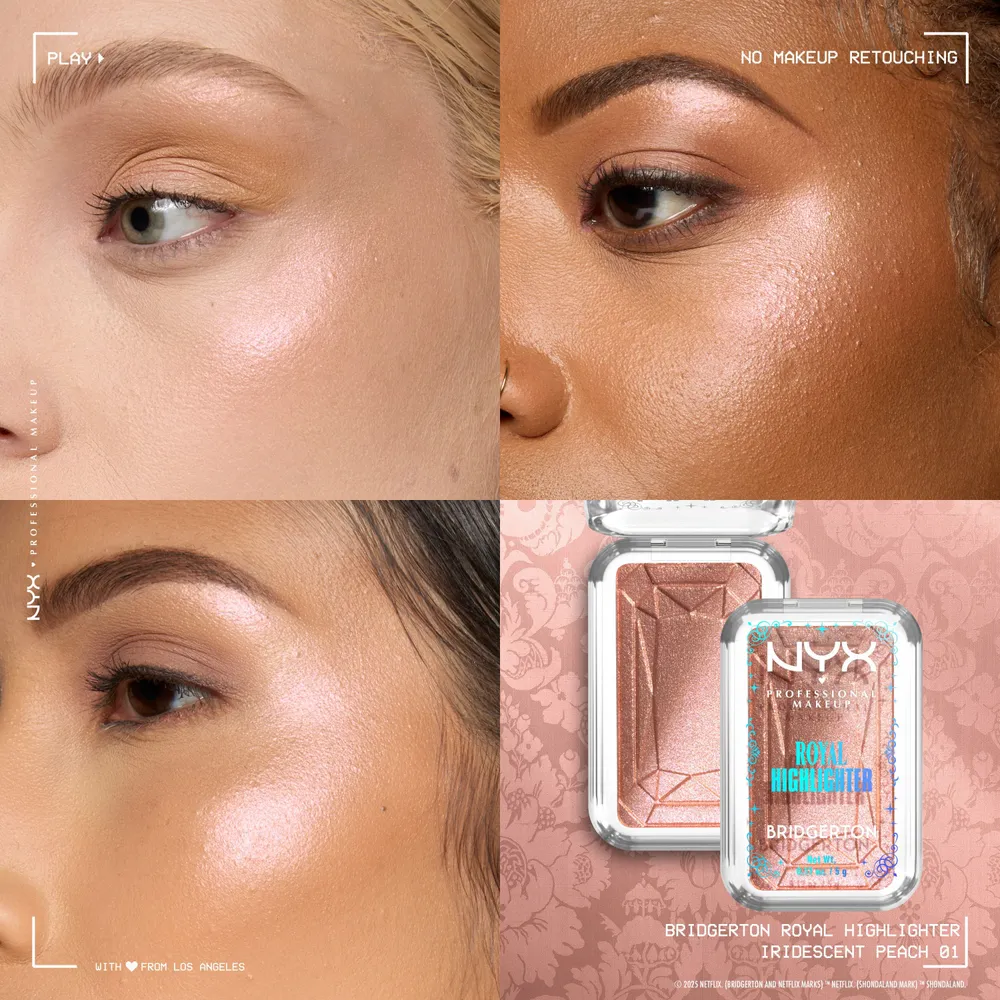 NYX Professional Makeup Bridgerton Royal Highlighter (5g) 01 Iridescent Peach