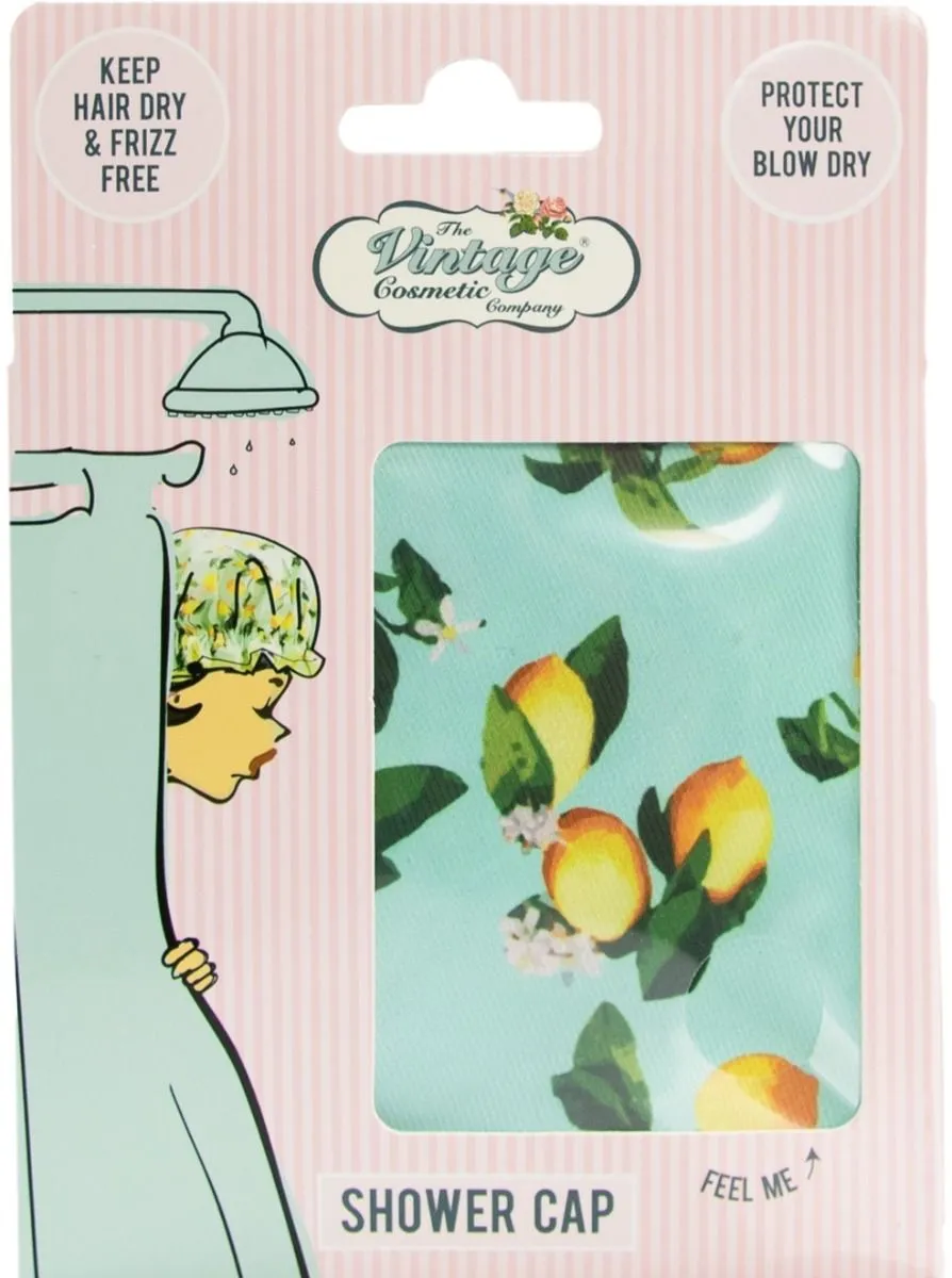 The Vintage Cosmetic Company Shower Cap Lemon