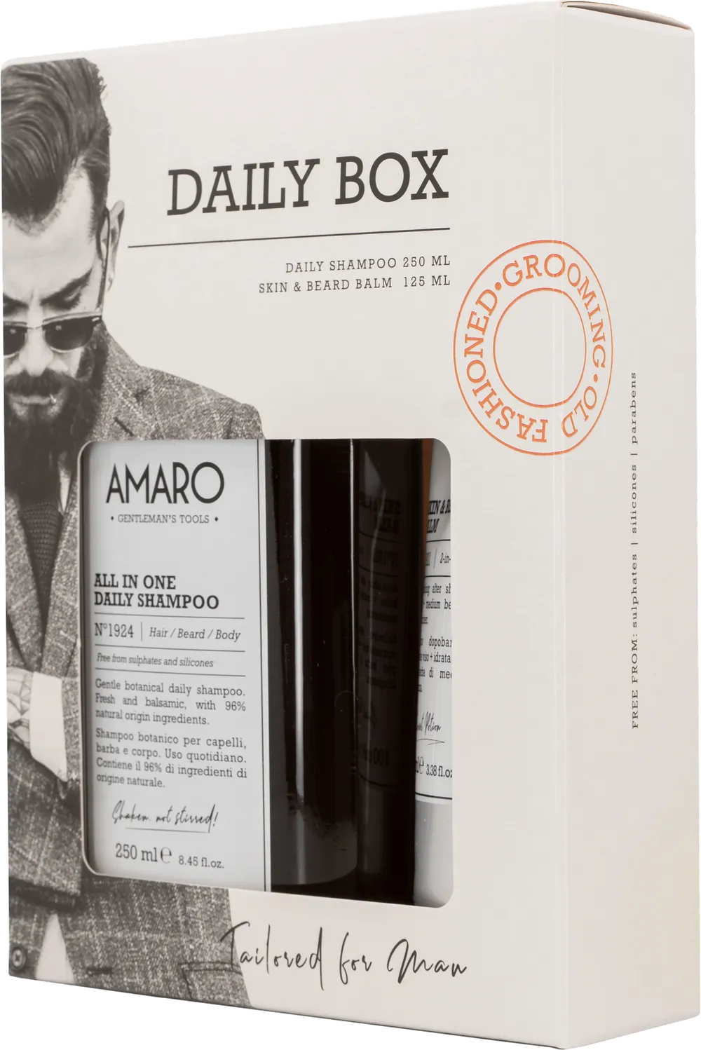 Farmavita Amaro Daily Box Moisturising Shampoo & Aftershave Balm Gift Set