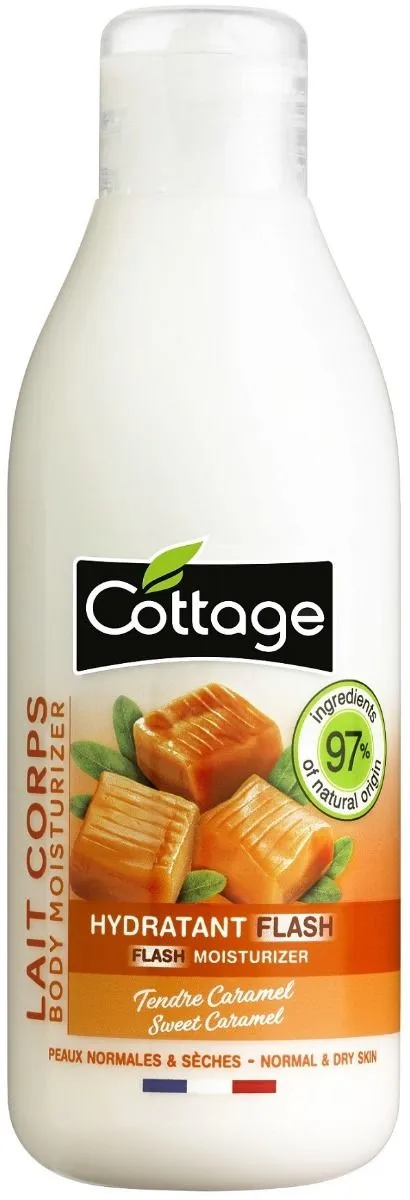 Cottage Flash Moisturiser Body Lotion Caramel for Dry & Sensitive Skin (200mL)