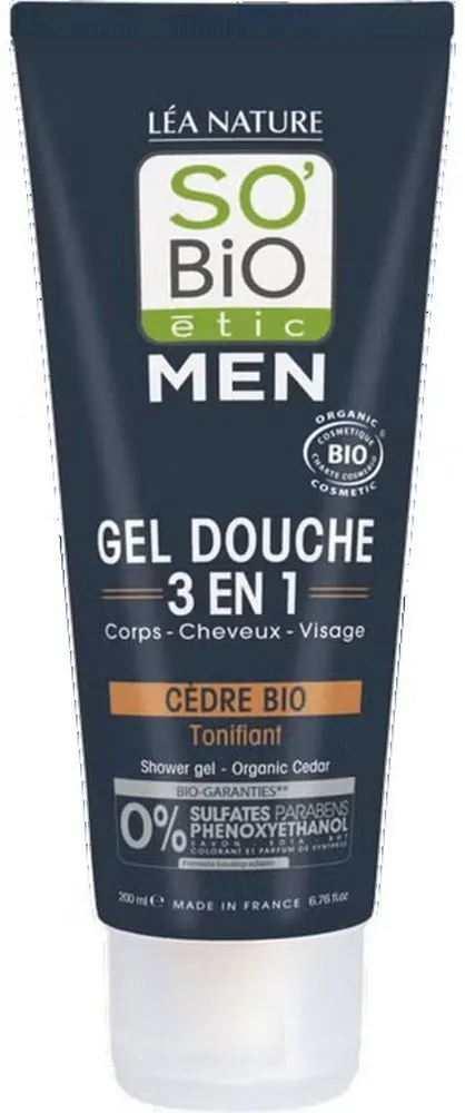So'BiO étic Men Shower Gel Cedar (200mL)