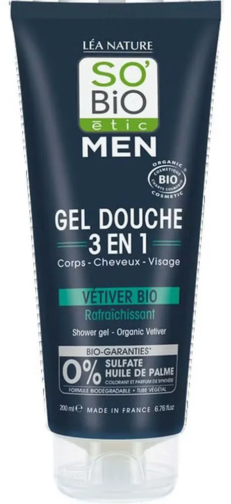 So'BiO étic Men Shower Gel Vetiver (200mL)