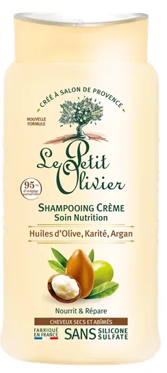 Le Petit Olivier Cream Shampoo Nutrition for Dry and Damaged Hair Olive Shea Argan Oils (250mL)