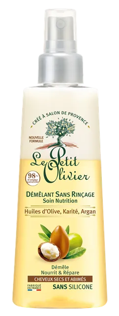 Le Petit Olivier No Rinse Hair Detangler Nutrition Dry and Damaged Hair Olive, Shea, Argan Olis (150mL)