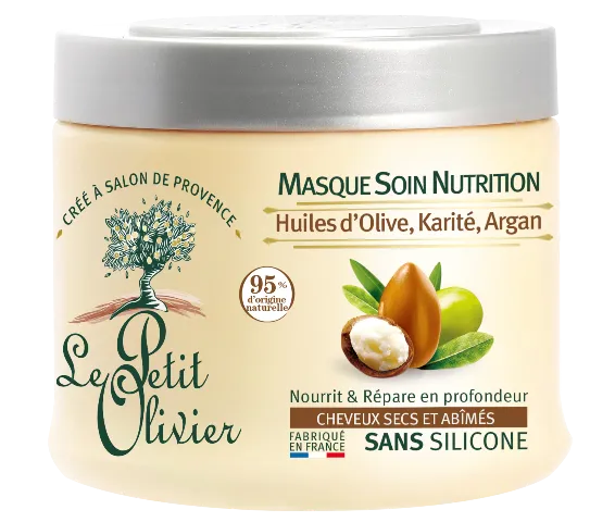 Le Petit Olivier Hair Mask Nutrition For Dry and Damaged Hair Olive, Shea, Argan Oils (330mL)