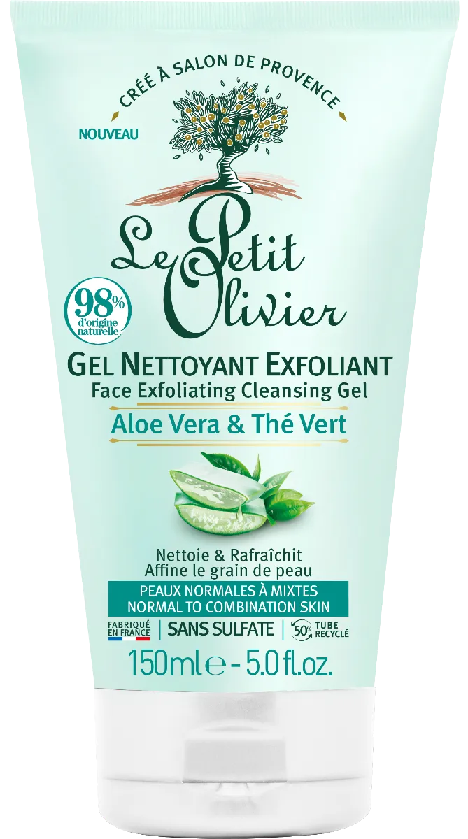 Le Petit Olivier Exfoliating Cleansing Gel Aloe Vera & Green Tea (150mL)