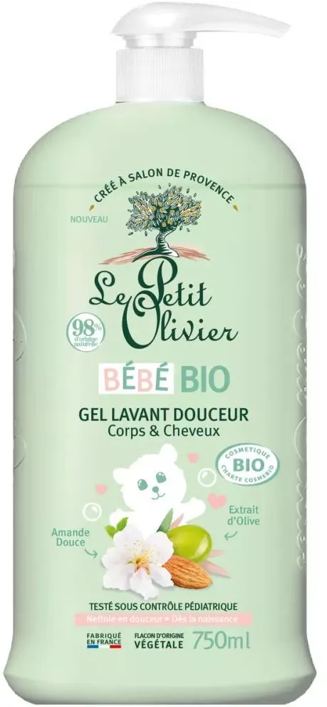 Le Petit Olivier Gentle Cleansing Gel Body & Hair For Baby (750mL)
