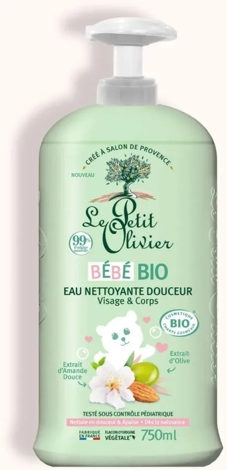 Le Petit Olivier Gentle Cleansing Water Face & Body For Baby (750mL)