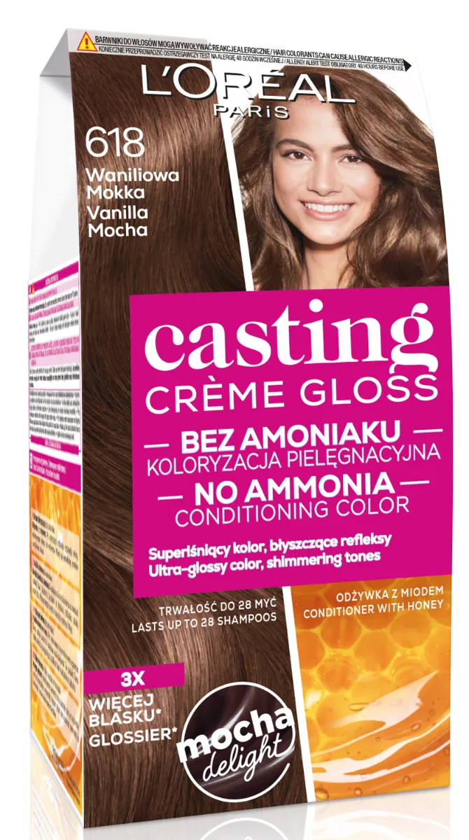 L'Oreal Paris Casting Creme Gloss Semi-Permanent Hair Color 618 Vanilla Mocha 