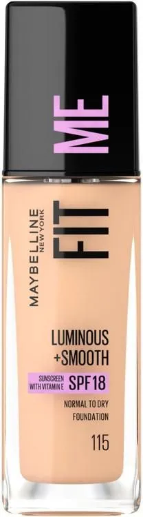 Maybelline New York Fit Me! Luminous+Smooth Foundation (30mL) 115 Ivory