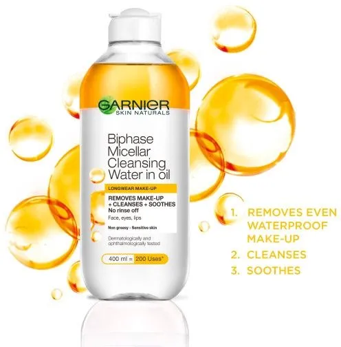 Garnier Skin Naturals Biphase Micellar Cleansing Water In Oil (400mL)