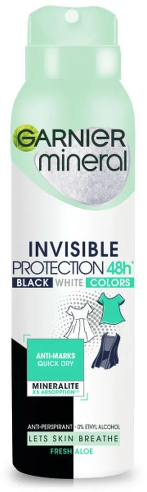 Garnier Mineral Invisible Black White Colors Fresh Spray Deodorant (150mL)