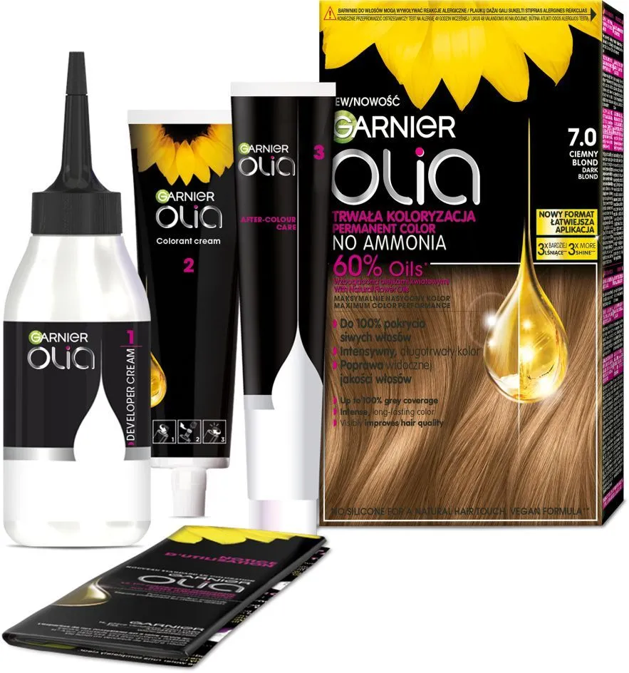 Garnier Olia Ammonia Free Permanent Hair Color 7.0 Dark Blonde