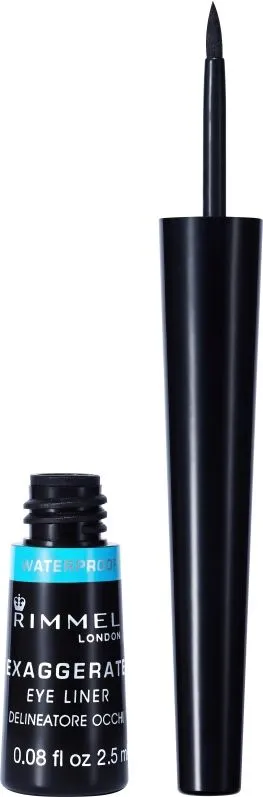 Rimmel London Exaggerate Waterproof Liquid Eye Liner (2,5mL) 003 Black
