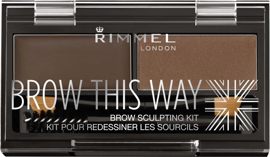 Rimmel London Brow This Way Eyebrow Sculpting Kit (1,41g) 003 Dark Brown