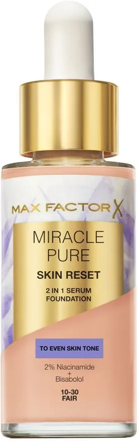 Max Factor Miracle Pure Skin Reset 2in1 Serum Foundation (30mL) 10-30 Fair