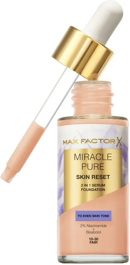 Max Factor Miracle Pure Skin Reset 2in1 Serum Foundation (30mL) 10-30 Fair