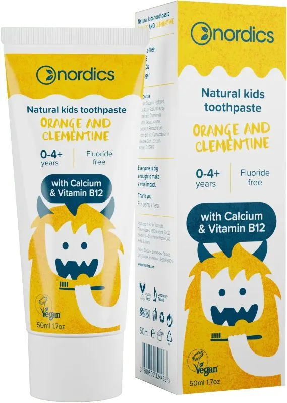 Nordics Natural Kids (0-4y) Toothpaste Orange & Clementine (50mL)
