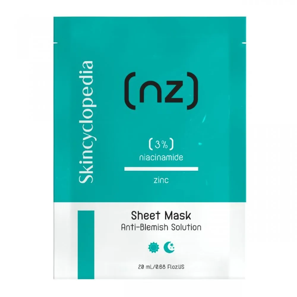 Skincyclopedia Anti-Blemish Sheet Face Mask For Oily Skin With 3% Niacinamide (1pc)