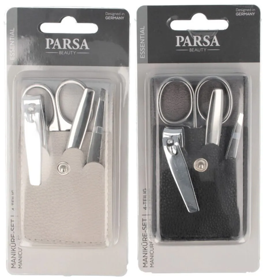 Parsa Beauty Manicure Set (4pcs) Nude/ Black