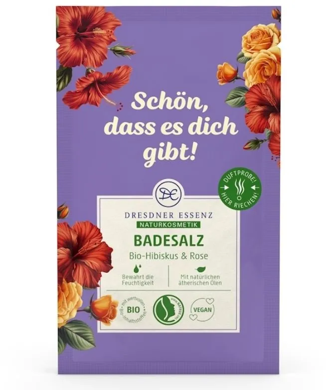 Dresdner Essenz Bath Salt Bio Hibiscus & Rose (60g)