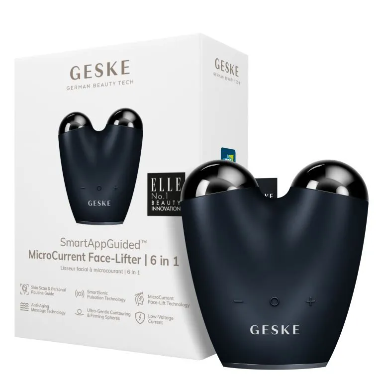 GESKE SmartAppGuided™ MicroCurrent Face-Lifter 6in1 Black
