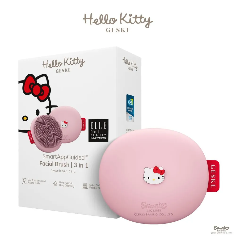 GESKE SmartAppGuided™ Facial Brush 3in1 Hello Kitty Pink