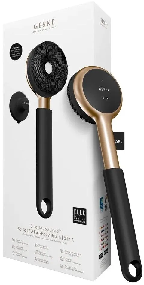 GESKE SmartAppGuided™ Sonic LED Full Body Brush & Intensive Exfoliator 9in1