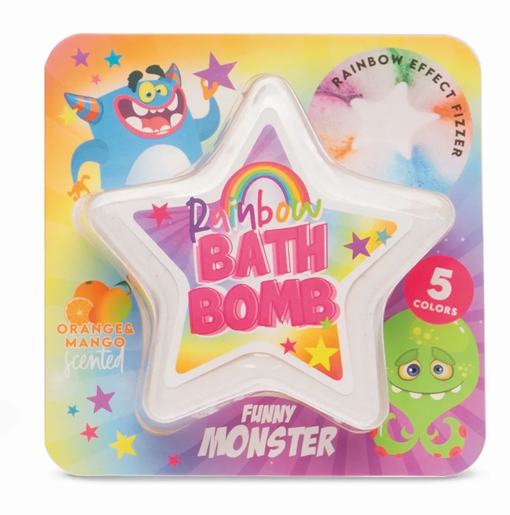 Casuelle Funny Monsters Rainbow Bath Fizzer Star (130g)