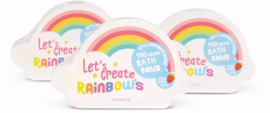 Casuelle Let's Create Rainbows Bath Bomb (1x110g)