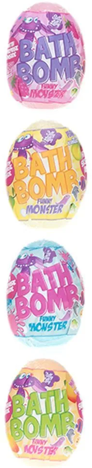 Funny Monsters Fizzing Bath Eggs With Surprise (140g)
