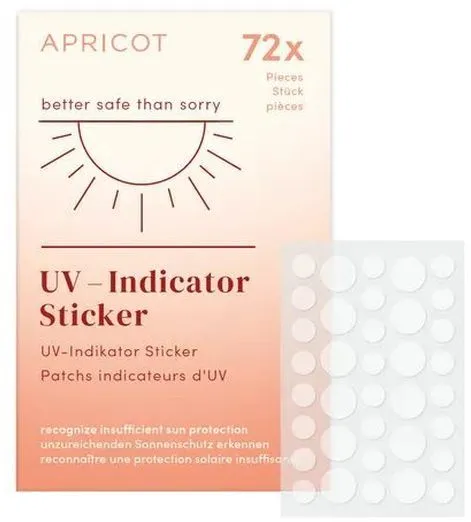 Apricot UV Indicator Sticker "Better Safe Than Sorry" (72pcs)