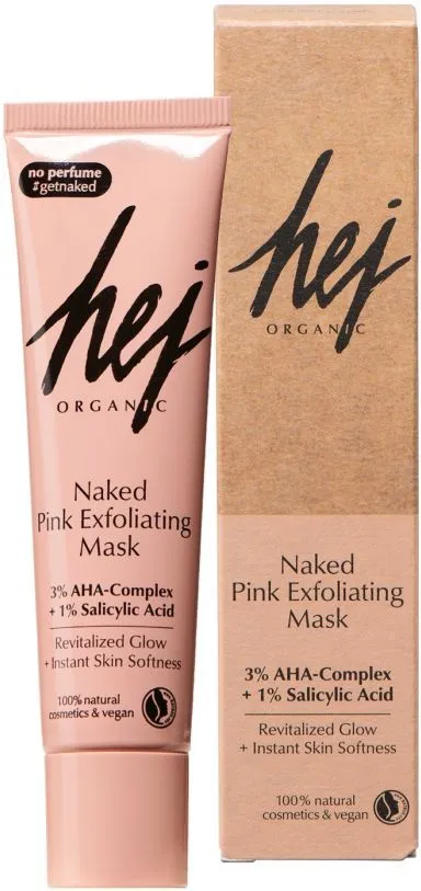 Hej Organic Naked Pink Exfoliating Mask 2% AHA & 1% Salicylic Acid (30mL)