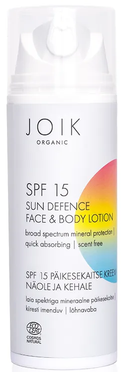 JOIK Organic Sun Defence Face and Body Lotion SPF 15 COS NAT (150mL) 