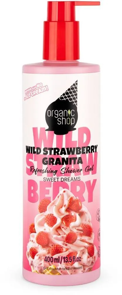Organic Shop Ice Cream Shower Gel Wild Strawberry Granita (400mL)