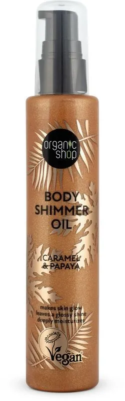 Organic Shop Body Shimmer Oil Caramel & Papaya (100mL)