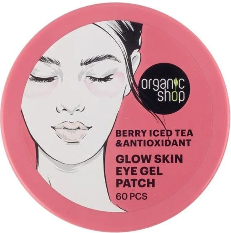 Organic Shop Glow Skin Eye Gel Patch Berry Iced tea & Antioxidant (60pcs)