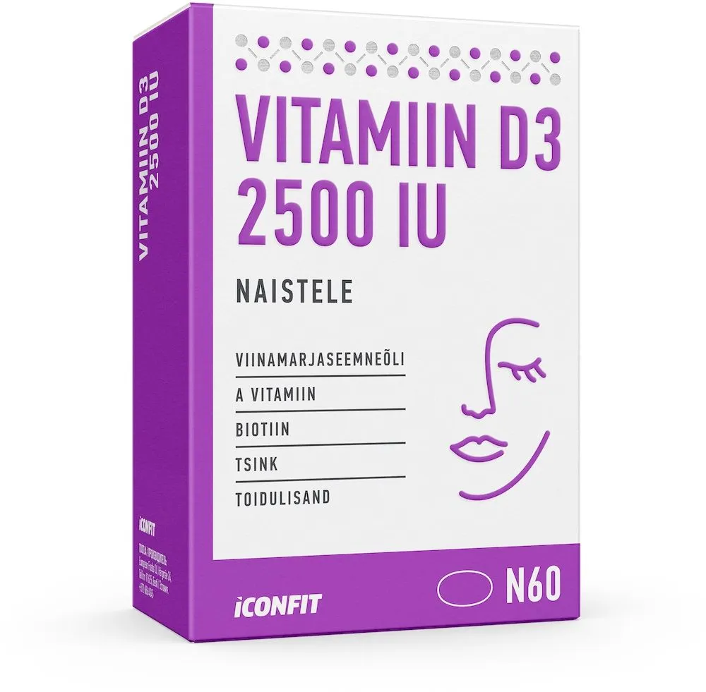 ICONFIT Vitamin D3 For Women 2500 IU (60pcs)