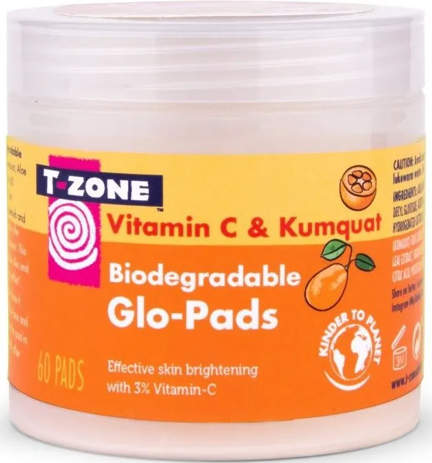 T-Zone Skincare Biodegrade Glo Pads Vitamin C & Kumquat (60pcs)