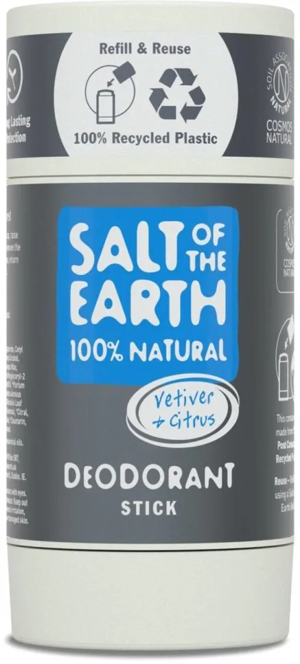 Salt of the Earth Vetiver & Citrus Natural Deodorant Stick (84g) Refillable