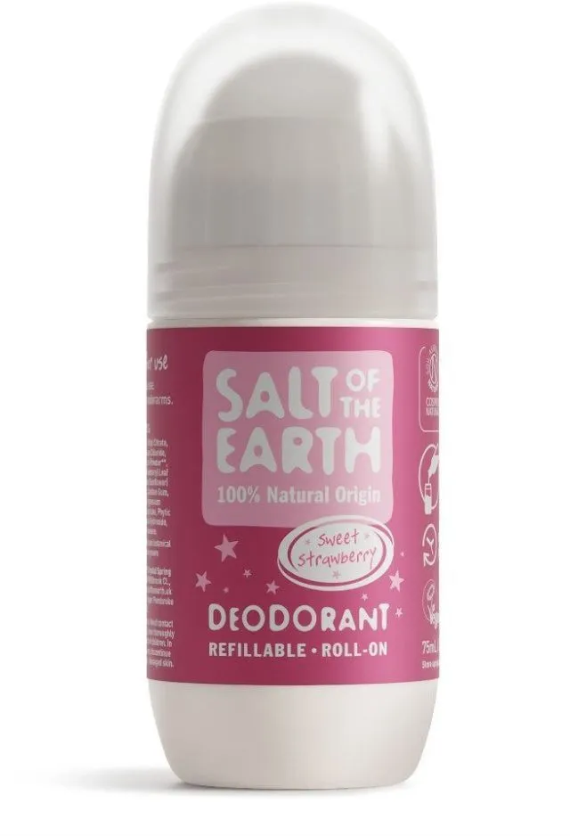 Salt of the Earth Sweet Strawberry Natural Roll-On Deodorant (75mL) Refillable