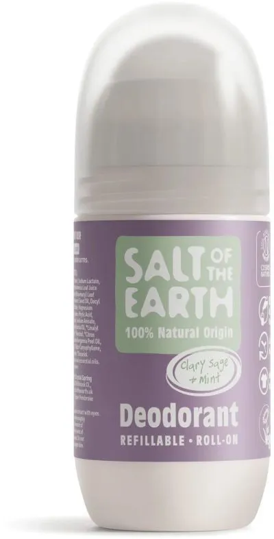 Salt of the Earth Clary Sage & Mint Natural Roll-On Deodorant (75mL) Refillable