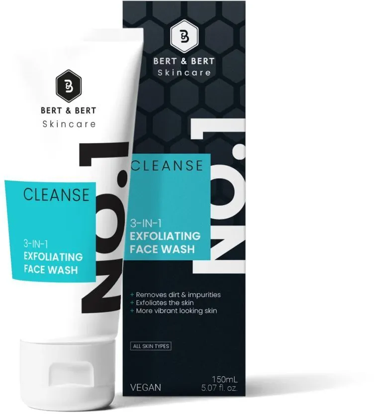 Bert & Bert 3in1 Exfoliating Face Wash For Men (150mL)