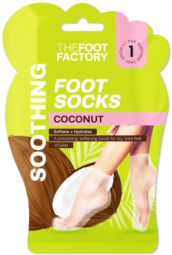 The Foot Factory Soothing Foot Socks Coconut (1pr)