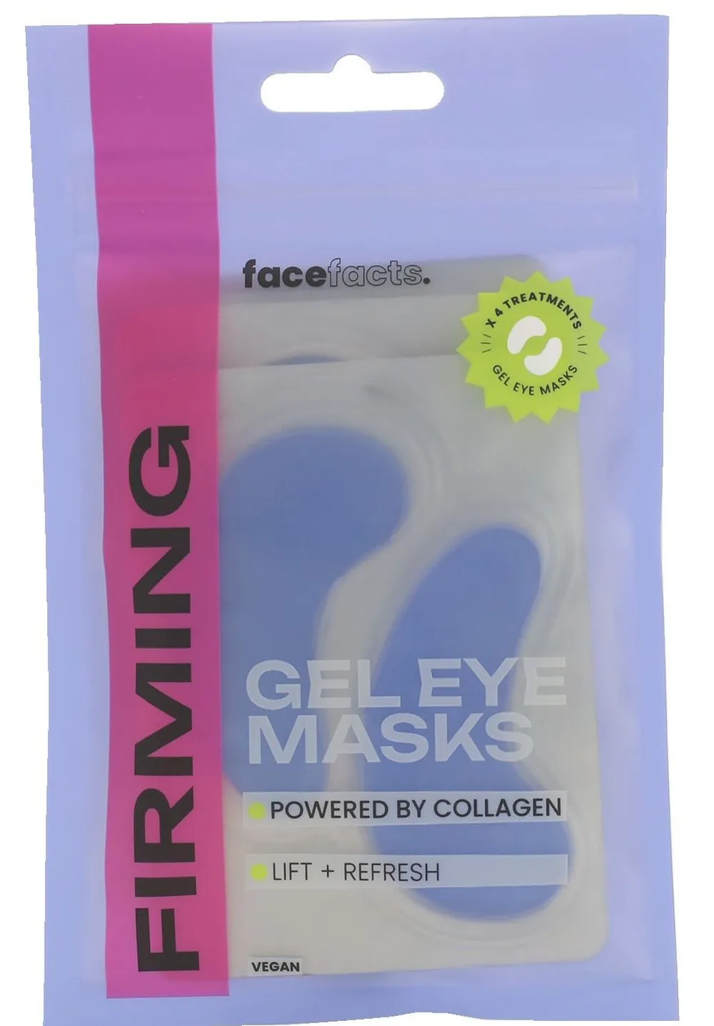 Face Facts Gel Eye Masks Firming Collagen (4pair)