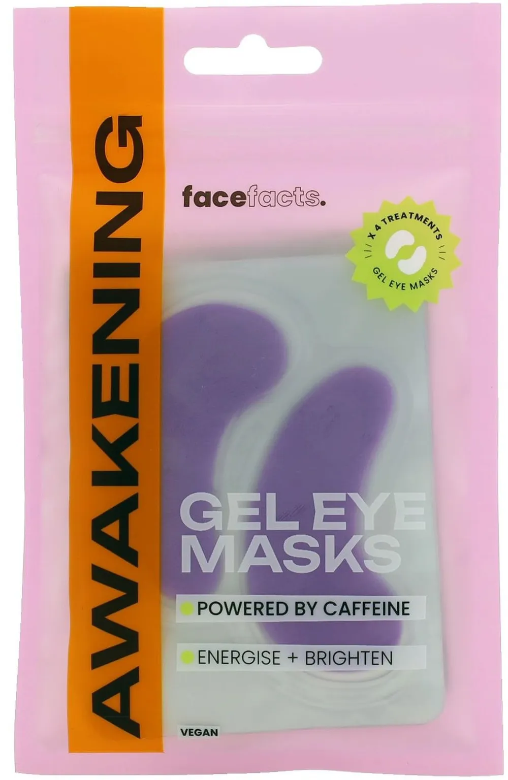 Face Facts Gel Eye Masks Awakening Caffeine (4pair)