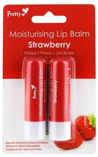 Pretty Lip Balms Strawberry (2pcs)
