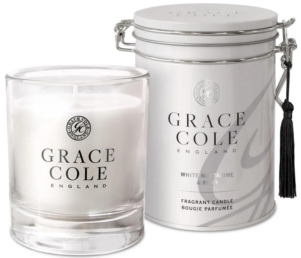 Grace Cole Luxury Scented Candle White Nectarine & Pear (200g)